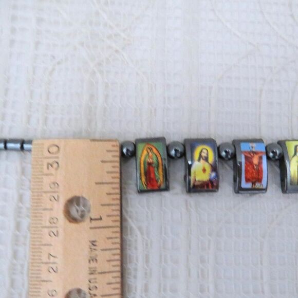 Hematite Bead Icon Necklace 18 inches for Women's Gift Stocking Stuffer - Picture 6 of 9